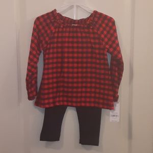 Girls Buffalo plaid 2pc set